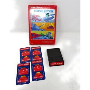 Triple Action Intellivision 1981 Box Overlays